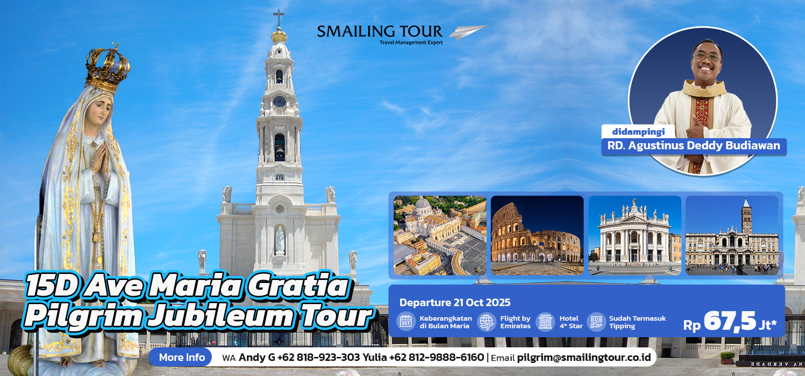 15D Ave Maria Gratia Pilgrim Jubileum Tour
